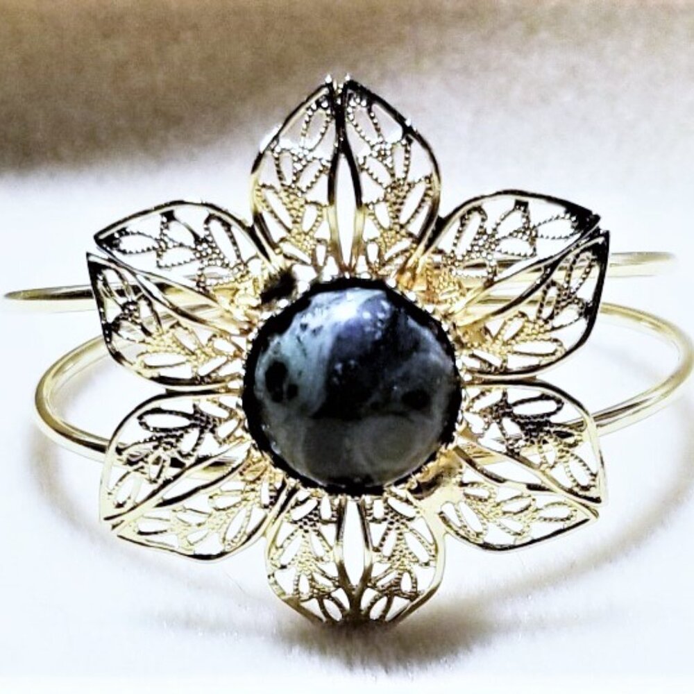 Flower Cuff Bracelets - Picture 2 of 4